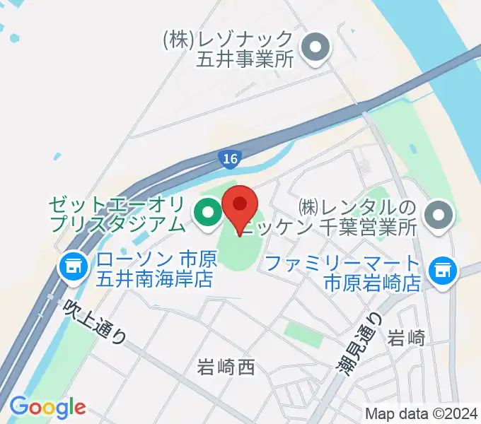 ゼットエーオリプリスタジアムの地図