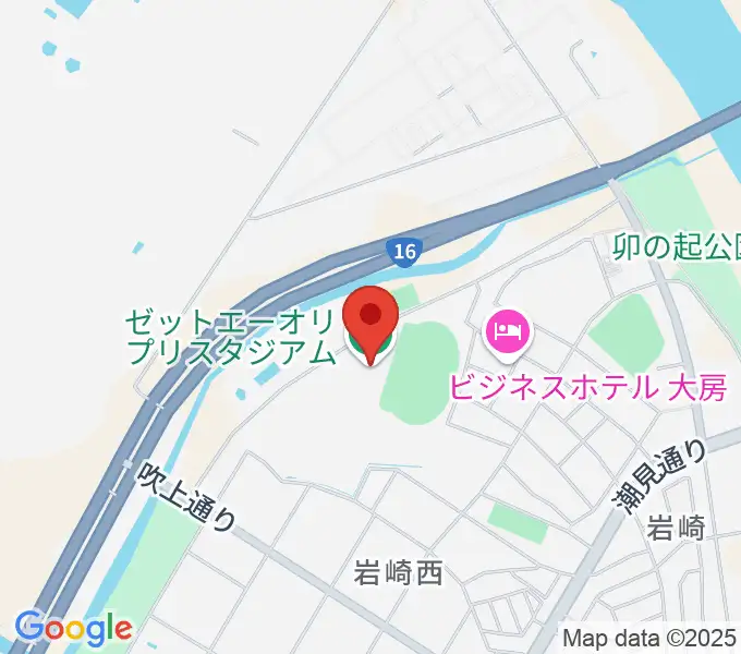 ゼットエーオリプリスタジアムの地図
