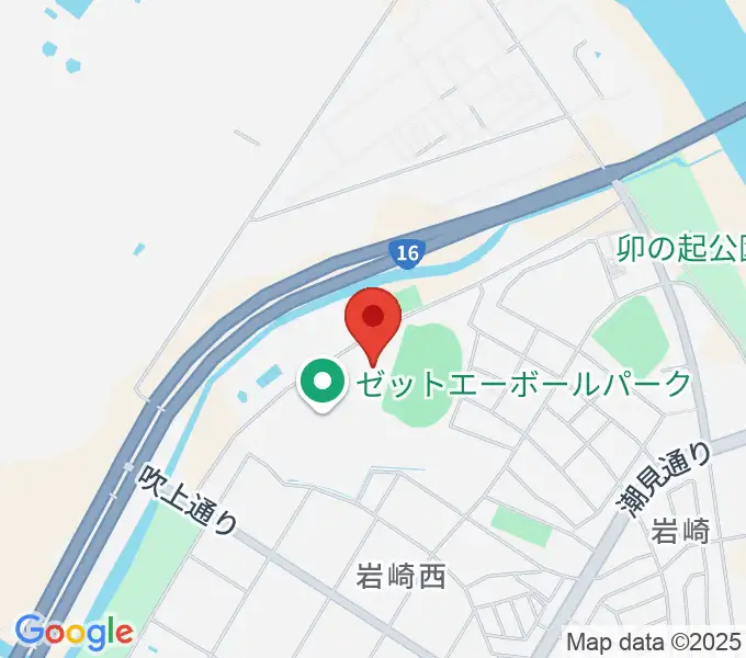 ゼットエーオリプリスタジアムの地図