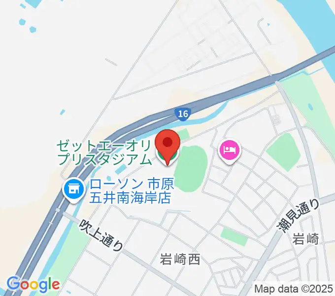 ゼットエーオリプリスタジアムの地図