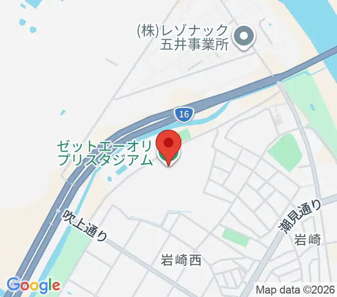 ゼットエーオリプリスタジアムの地図