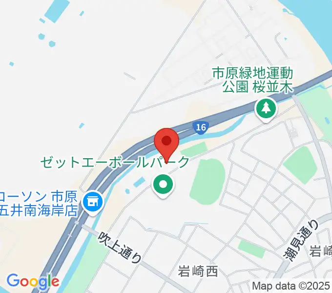 市原市臨海体育館の地図