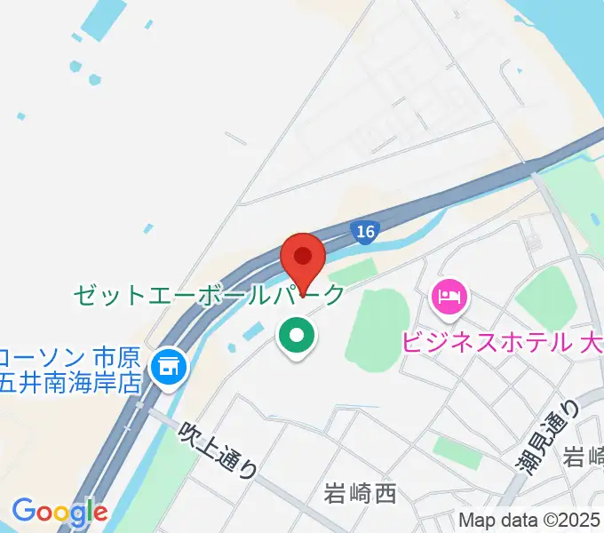 市原市臨海体育館の地図