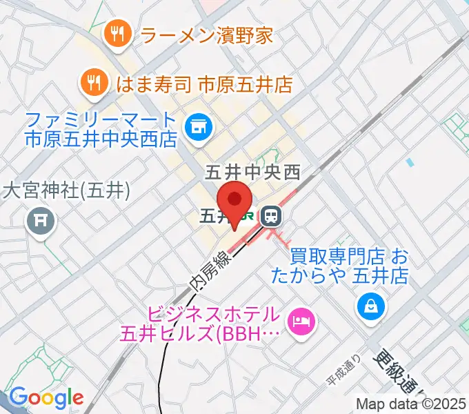 サンプラザ市原の地図