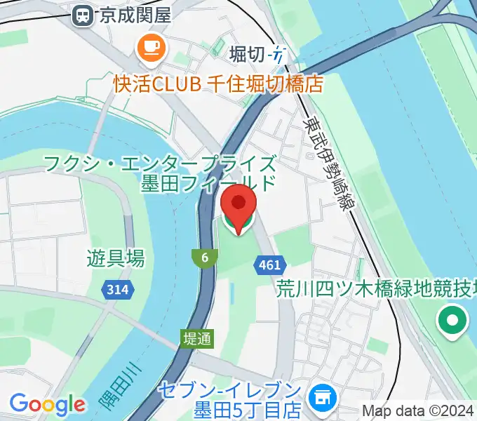 フクシ・エンタープライズ墨田フィールドの地図