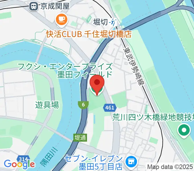 フクシ・エンタープライズ墨田フィールドの地図