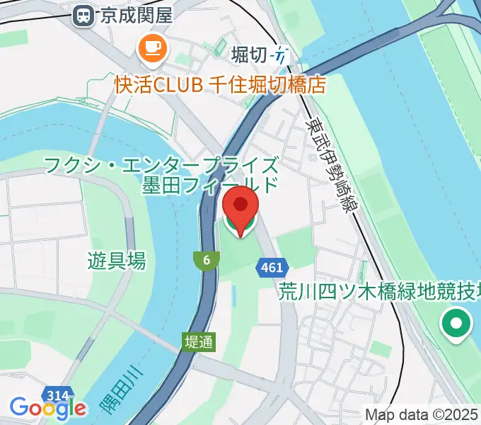 フクシ・エンタープライズ墨田フィールドの地図