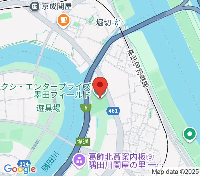 フクシ・エンタープライズ墨田フィールドの地図