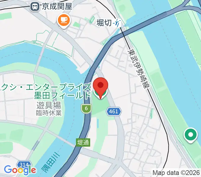 フクシ・エンタープライズ墨田フィールドの地図