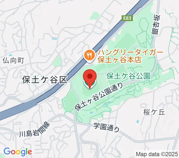 サーティーフォー保土ケ谷球場の地図