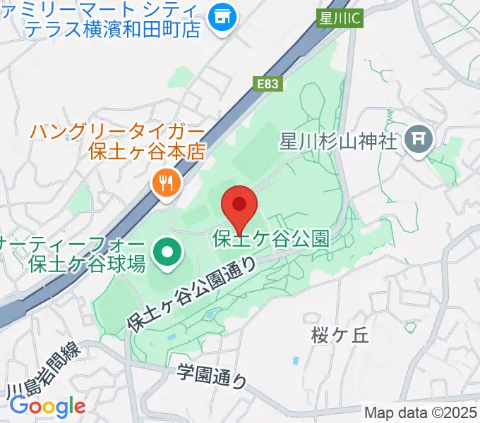 保土ケ谷公園サッカー場の地図