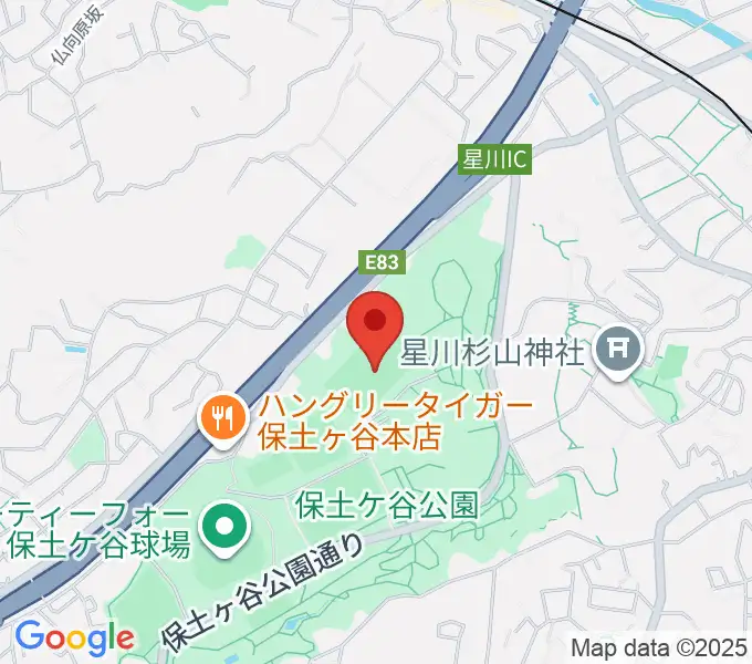 保土ケ谷公園ラグビー場の地図