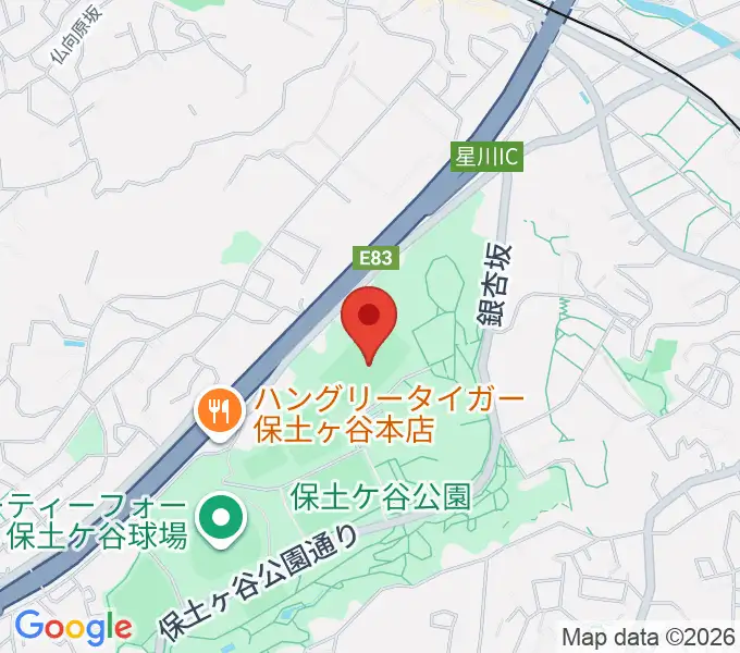 保土ケ谷公園ラグビー場の地図