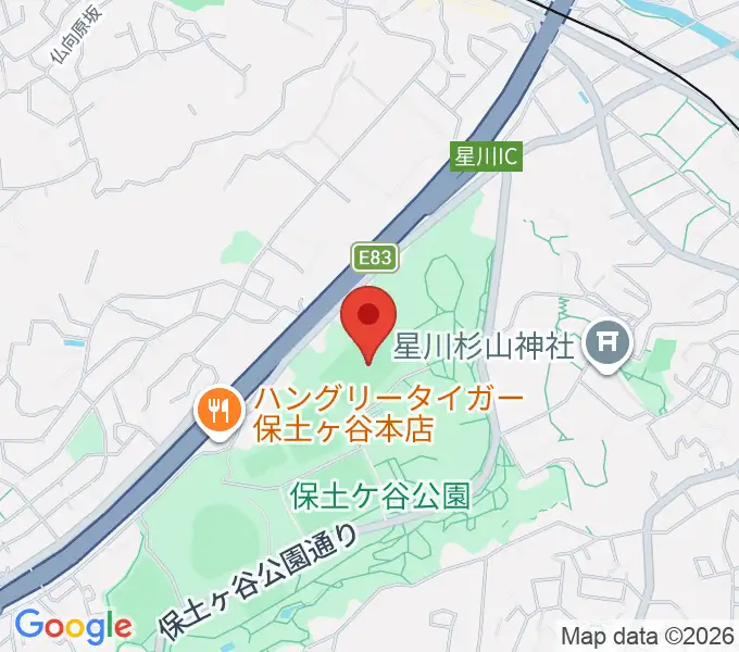 保土ケ谷公園ラグビー場の地図