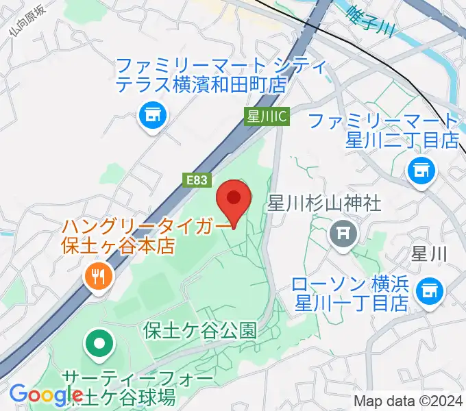 保土ケ谷公園体育館の地図