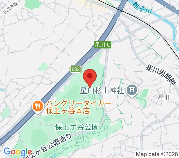 保土ケ谷公園体育館の地図