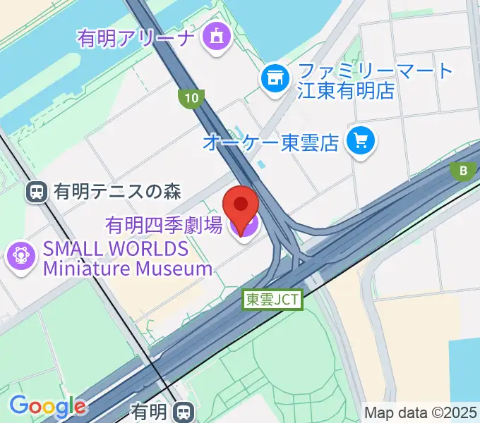 有明四季劇場の地図