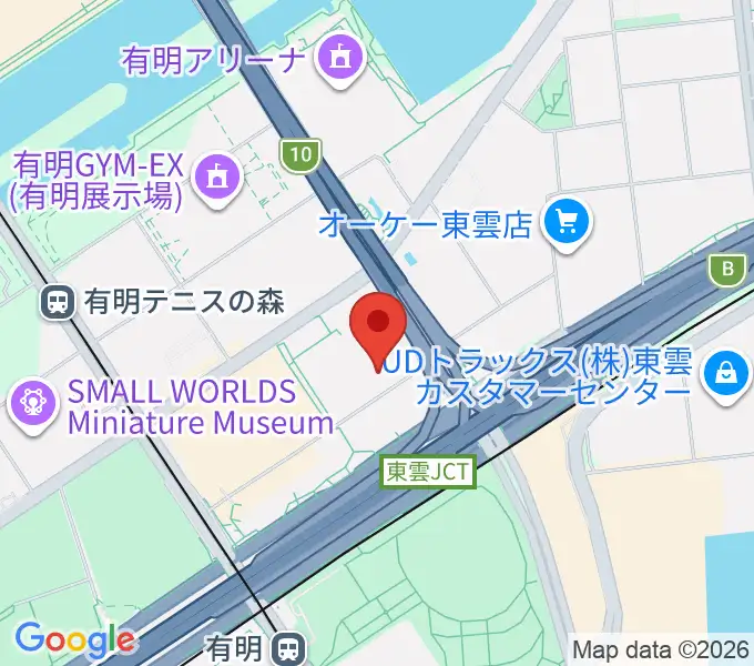 有明四季劇場の地図