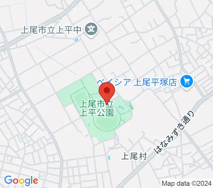 UDトラックス上尾スタジアムの地図