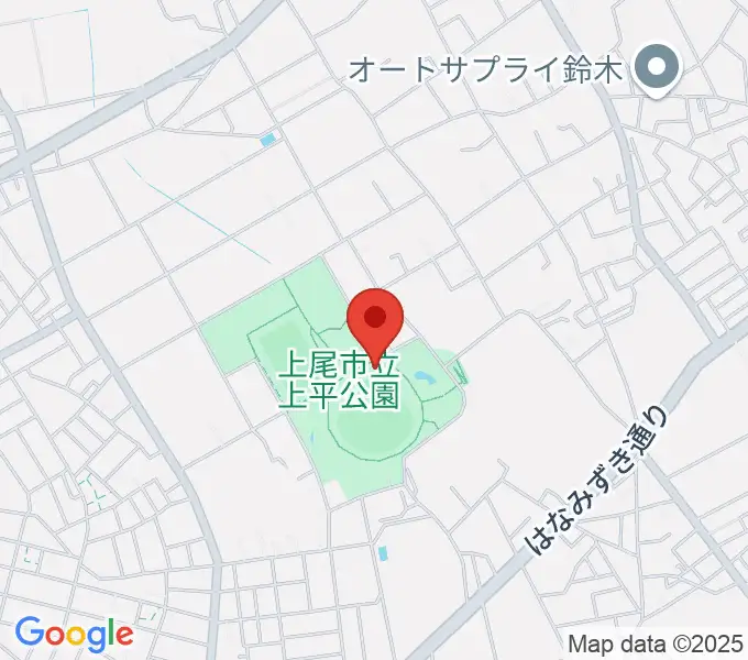 UDトラックス上尾スタジアムの地図