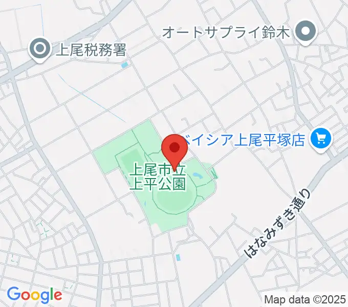 UDトラックス上尾スタジアムの地図