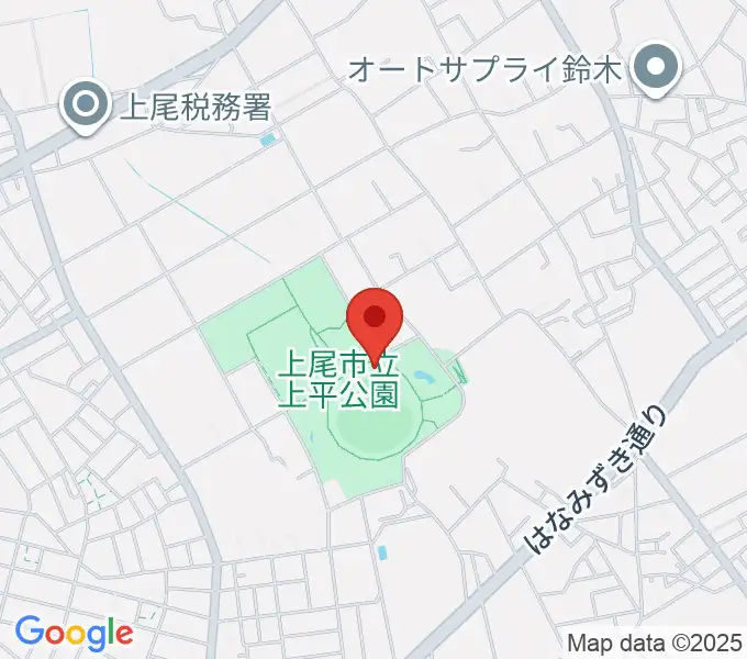 UDトラックス上尾スタジアムの地図