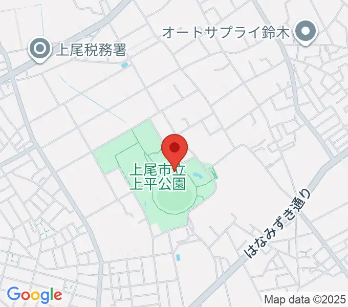 UDトラックス上尾スタジアムの地図