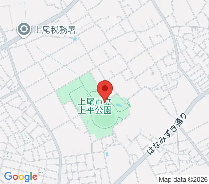 UDトラックス上尾スタジアムの地図