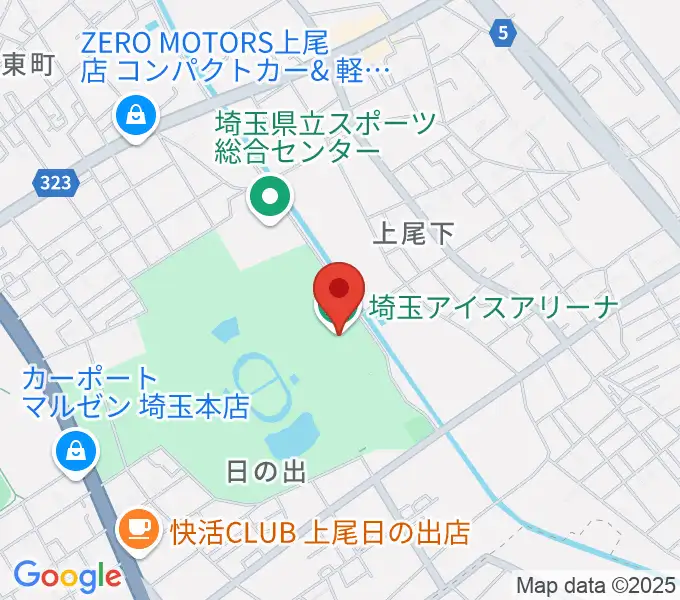 埼玉アイスアリーナの地図