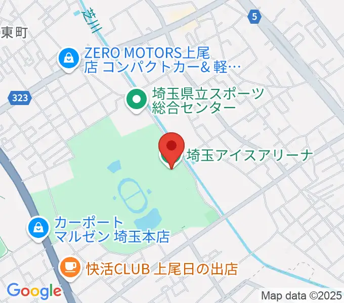 埼玉アイスアリーナの地図