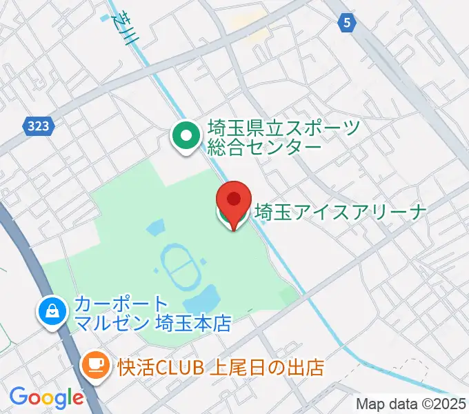 埼玉アイスアリーナの地図