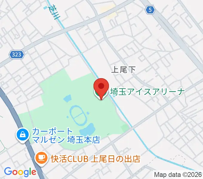 埼玉アイスアリーナの地図