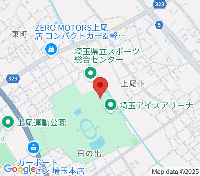 埼玉県立武道館の地図