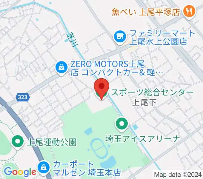 埼玉県立スポーツ総合センターの地図