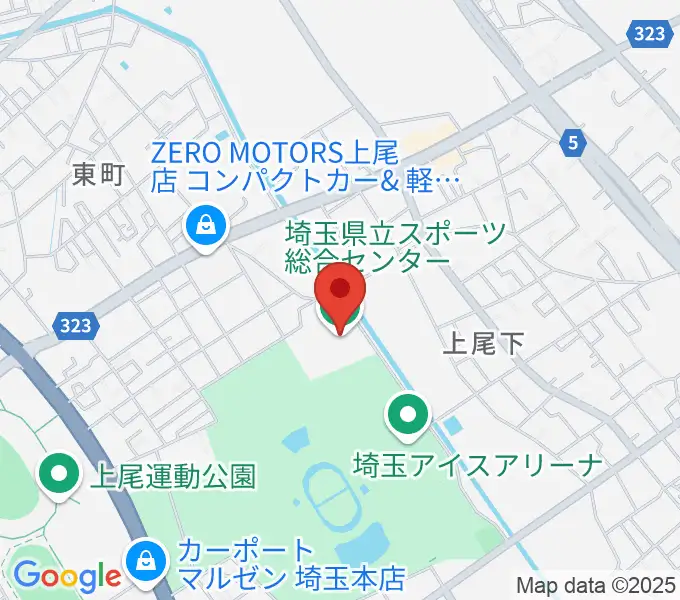 埼玉県立スポーツ総合センターの地図