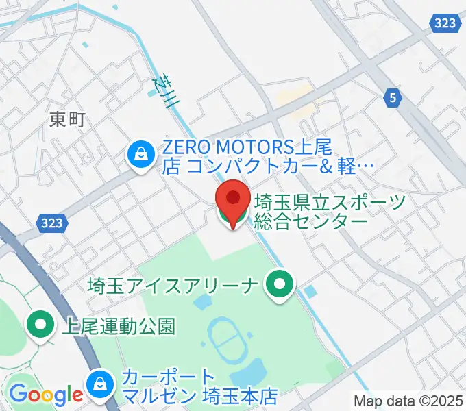 埼玉県立スポーツ総合センターの地図
