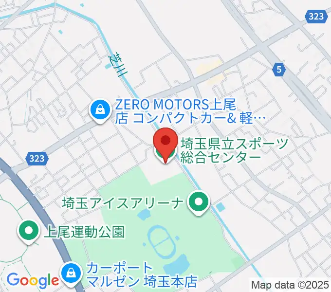 埼玉県立スポーツ総合センターの地図