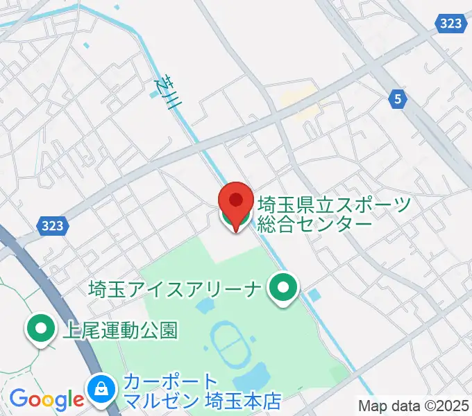 埼玉県立スポーツ総合センターの地図