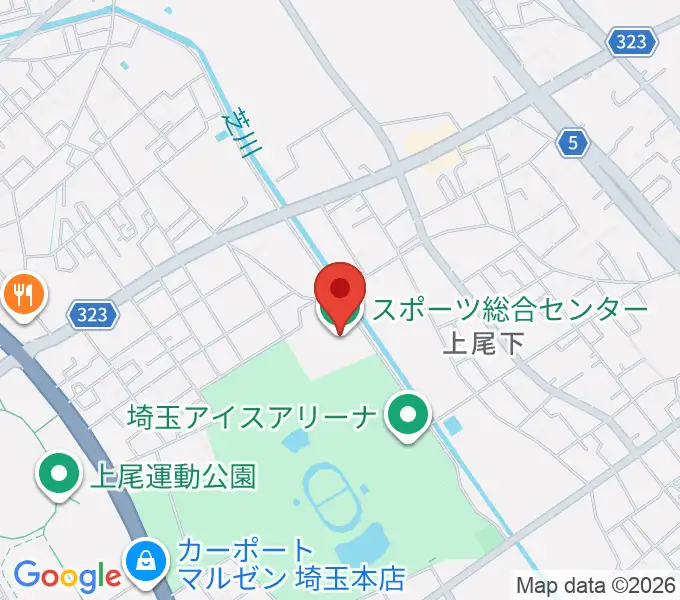 埼玉県立スポーツ総合センターの地図