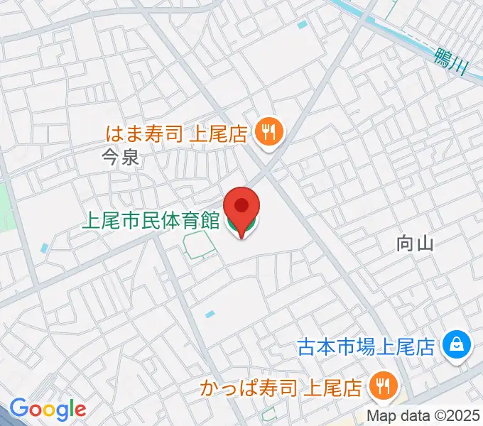 上尾市民体育館の地図