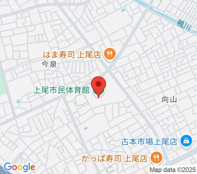 上尾市民体育館の地図