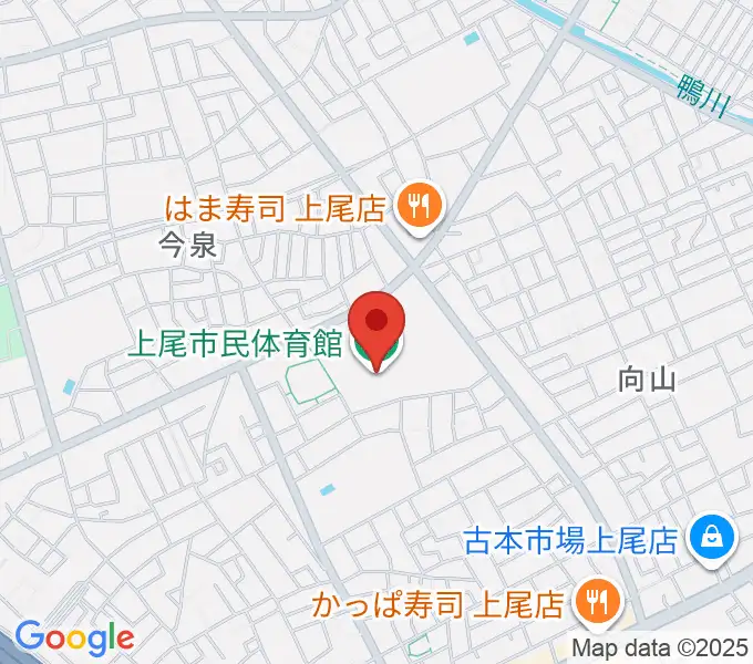 上尾市民体育館の地図