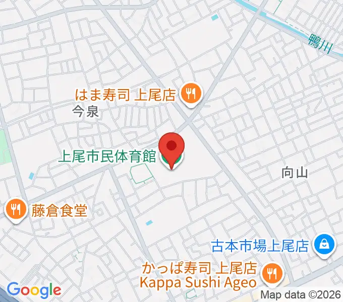 自動車精工 上尾市民体育館の地図