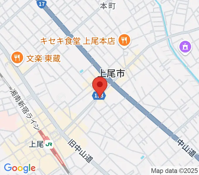 ニコニコ堂上尾センターの地図