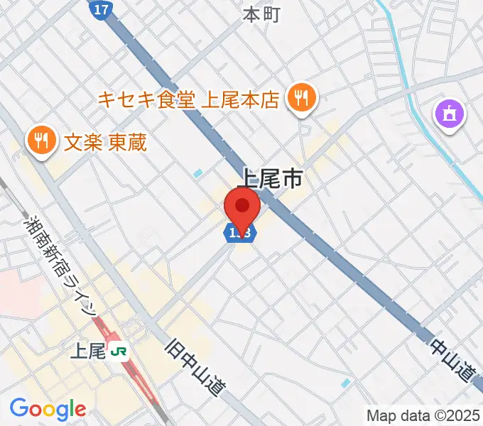 ニコニコ堂上尾センターの地図