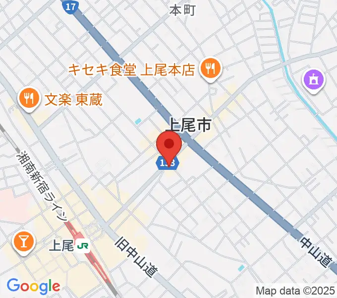 ニコニコ堂上尾センターの地図