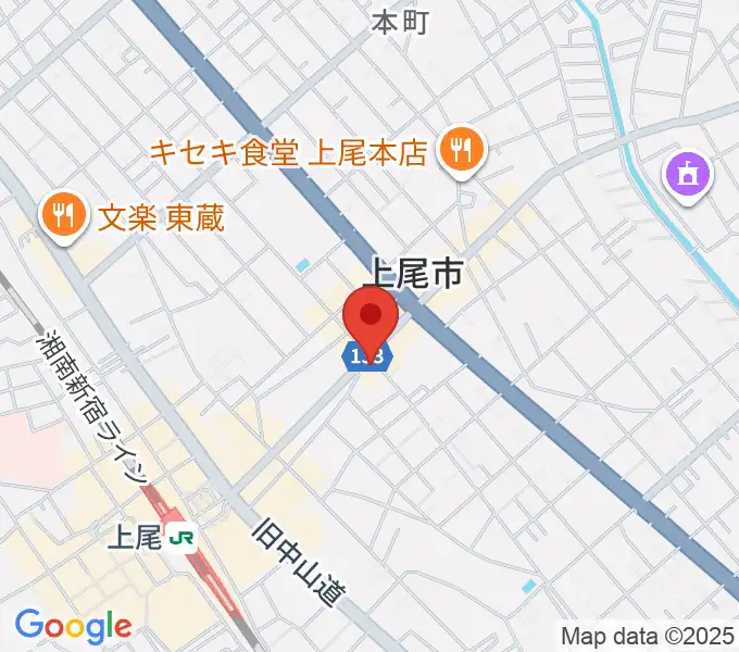 ニコニコ堂上尾センターの地図