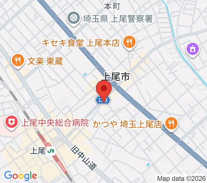 ニコニコ堂上尾センターの地図