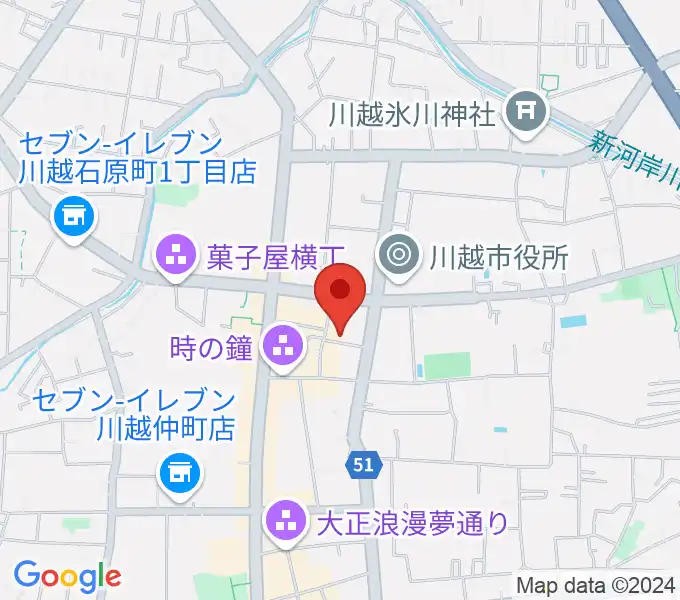 川越スカラ座の地図