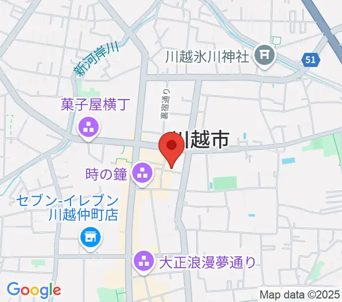 川越スカラ座の地図